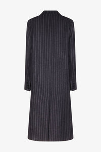 Chalk Pinstripe Oversized Tailored Coat