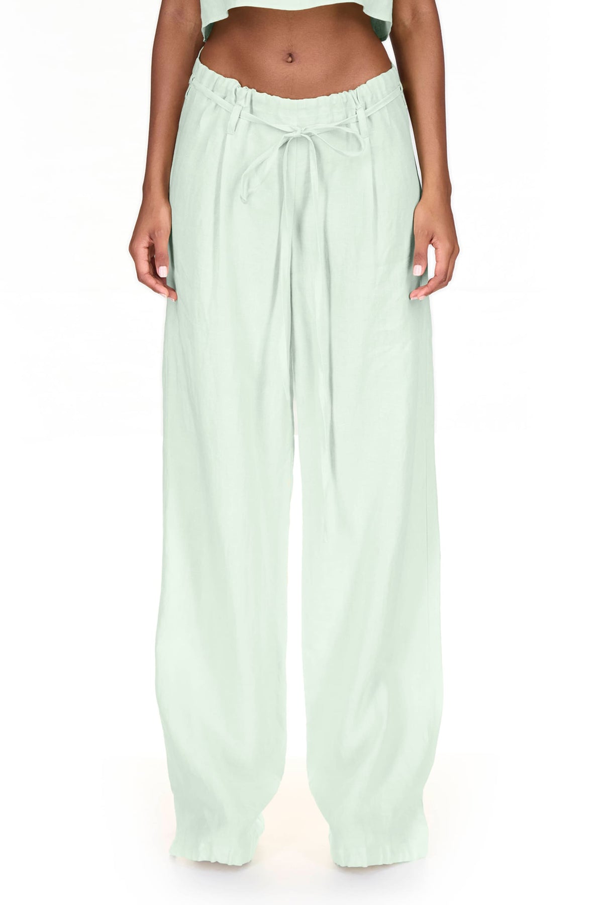 Matcha Wide Leg Drawstring Pants
