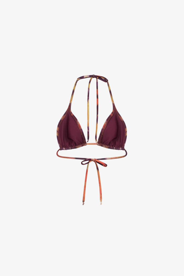 Lace Blossom Triangle Bikini Top