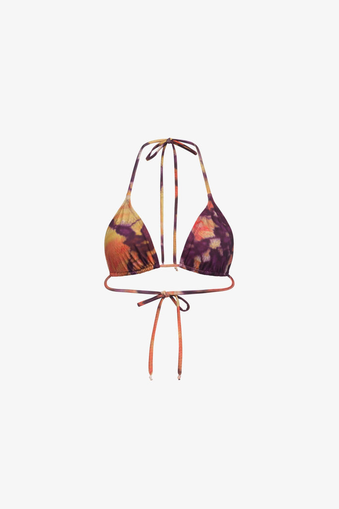 Lace Blossom Triangle Bikini Top