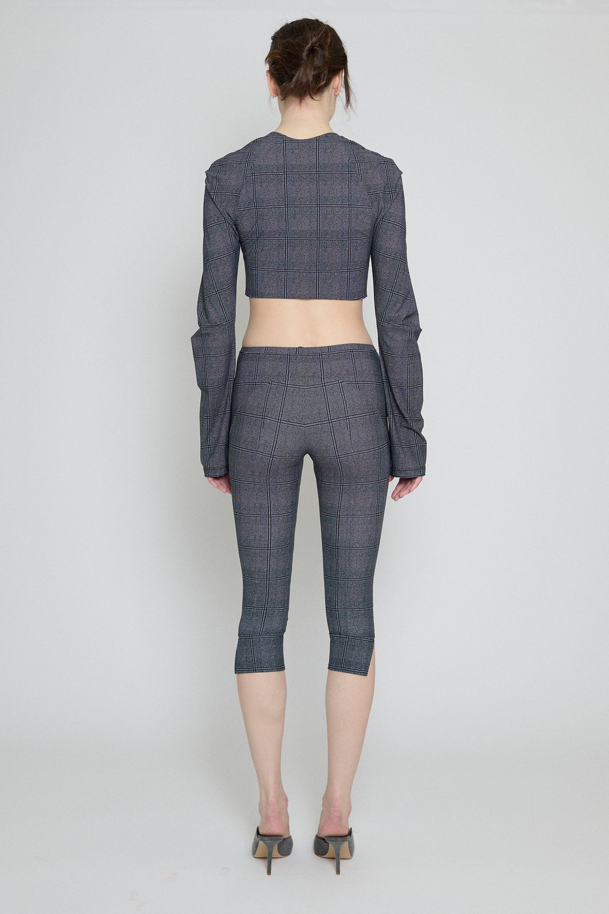 Glen Check Capri Pants