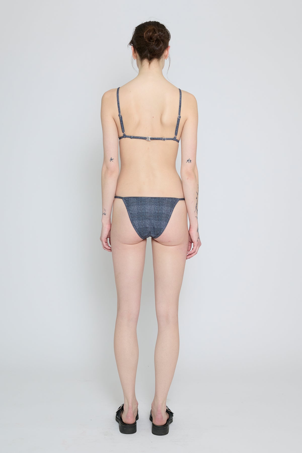 Glen Check Adjustable Triangle Bikini Top