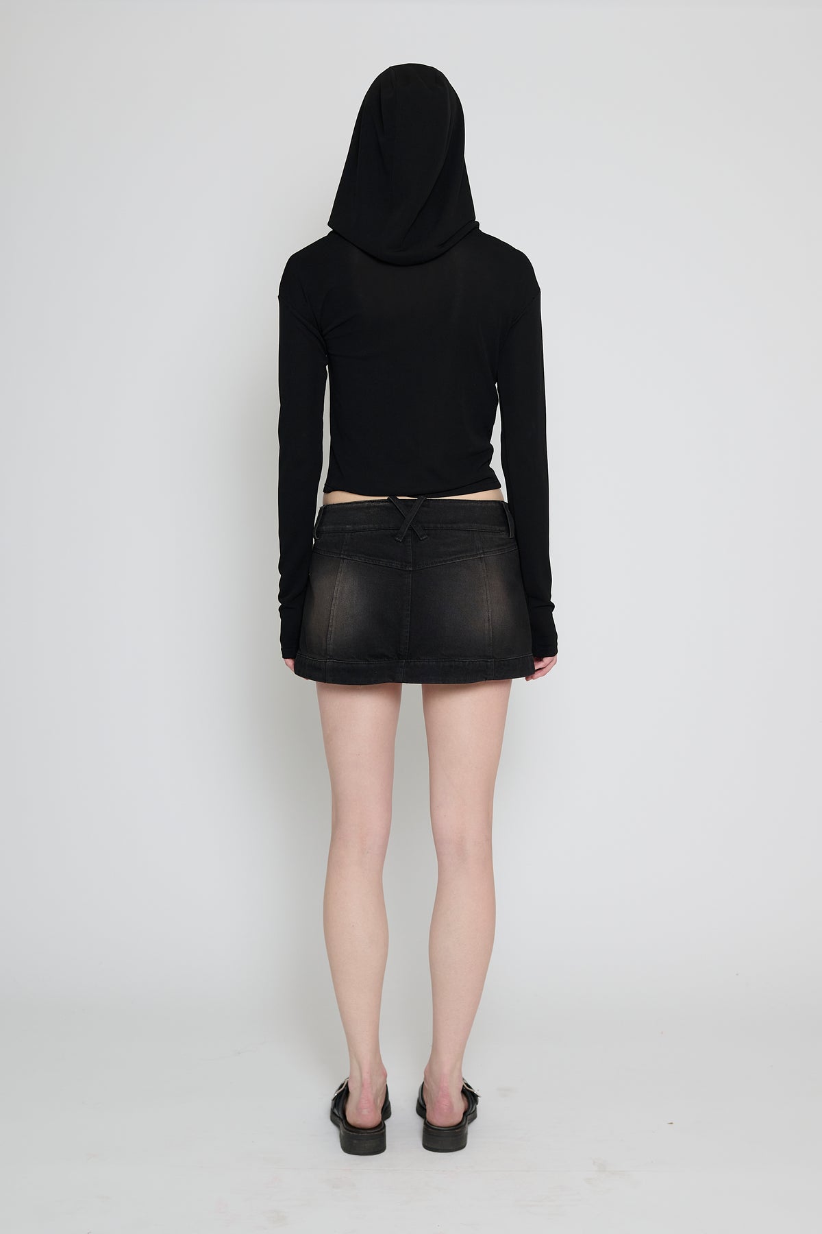 Black/Brown Mini Paneled Skirt