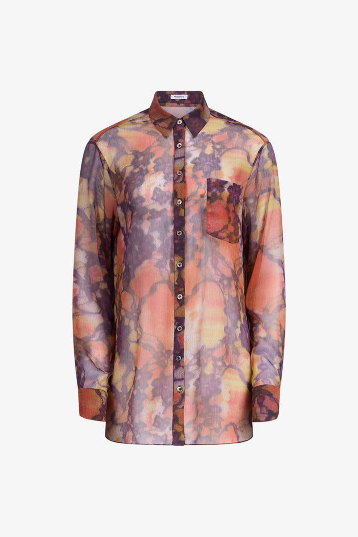 Lace Blossom Relaxed Button Down