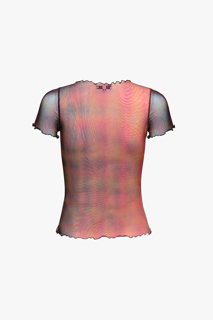 Pixel Wash Mesh Baby Tee