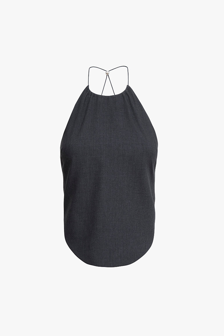 Carbone Lace Up Halter Top