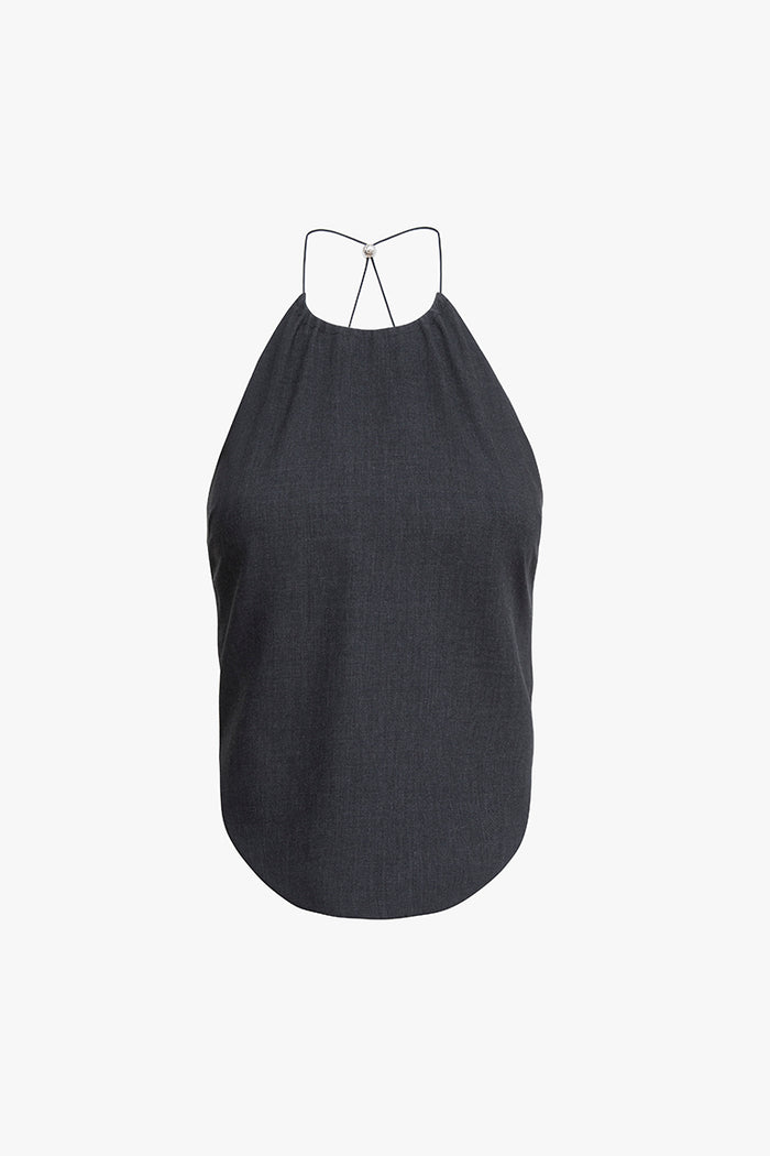 Carbone Lace Up Halter Top