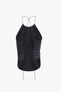 Carbone Lace Up Halter Top