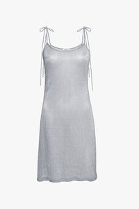 Silver Cami Tie Mini Dress