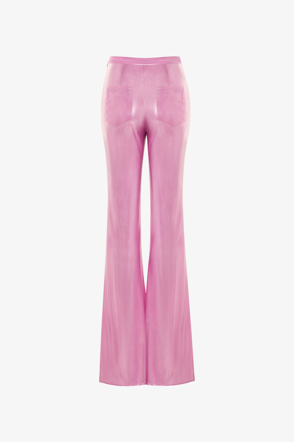 pink flare dress pants Metallic Pink Fitted Flared Pants – PRISCAVera