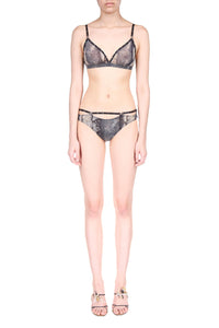 Snake Mesh Crystal Thong