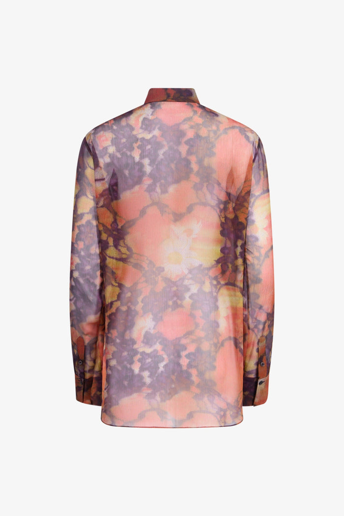 Lace Blossom Relaxed Button Down