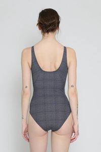 Glen Check Scoop Neck One Piece