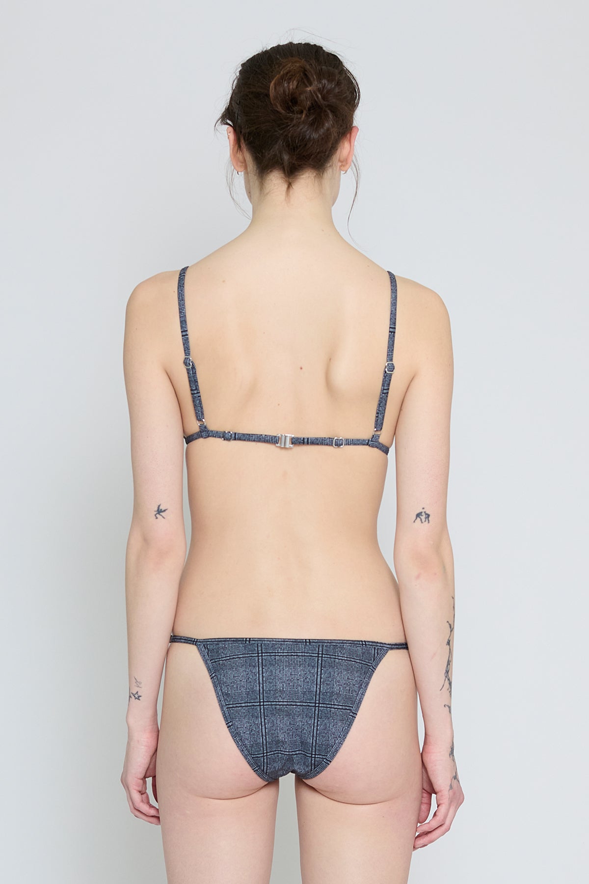 Glen Check Adjustable Triangle Bikini Top