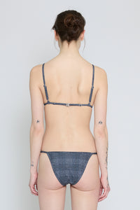 Glen Check Adjustable Triangle Bikini Top