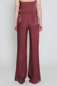 Wine Relaxed Straight Leg Pants