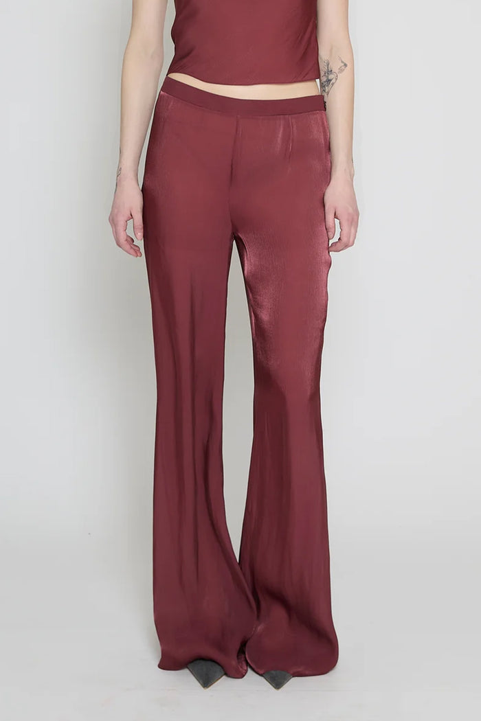 Wine Relaxed Straight Leg Pants