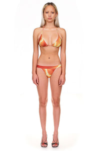 Thunderstorm Printed Triangle Bikini Top