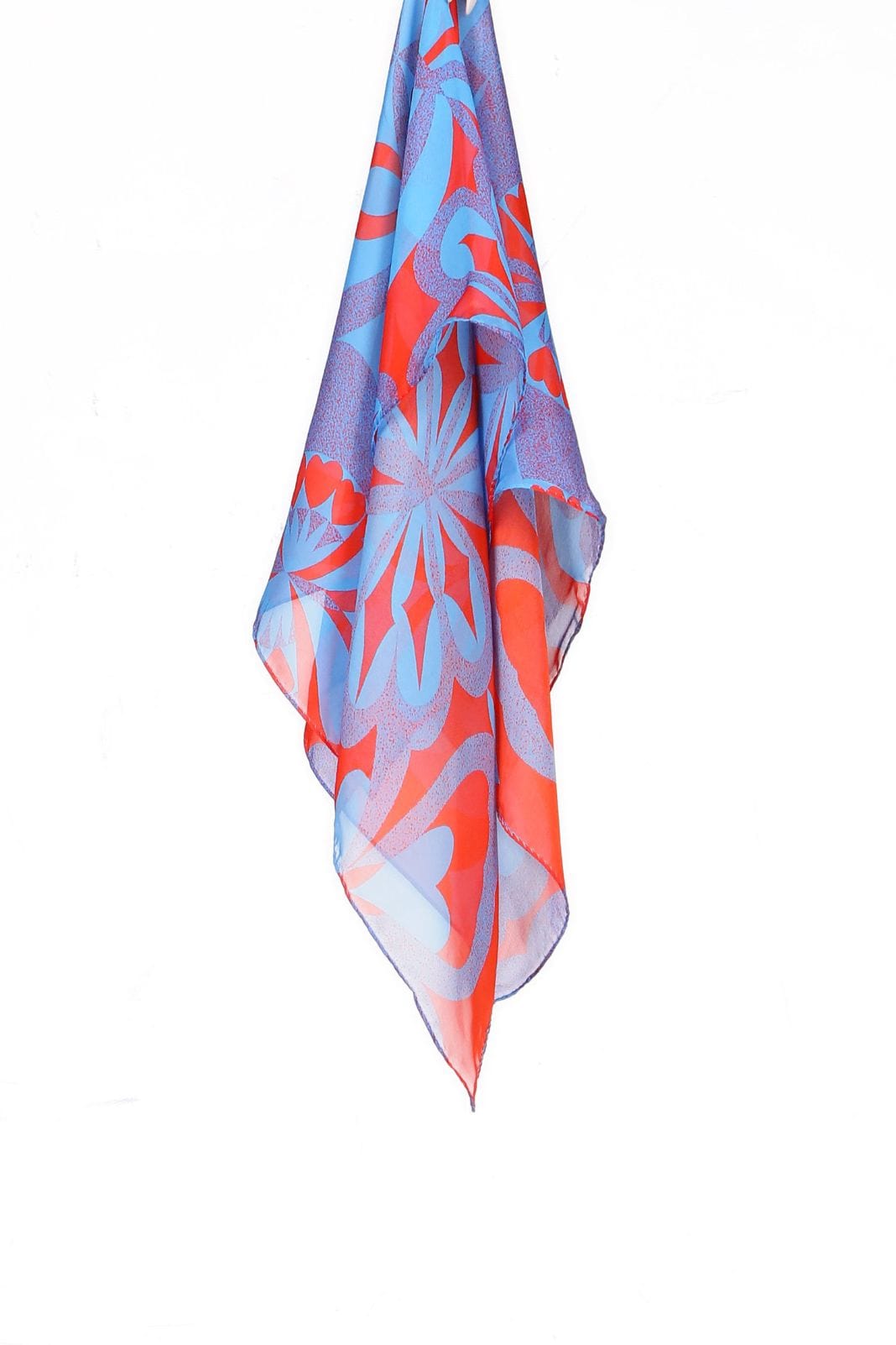 Blazberry Printed Silk Chiffon Scarf