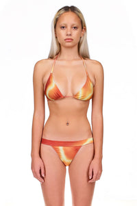 Thunderstorm Printed Triangle Bikini Top