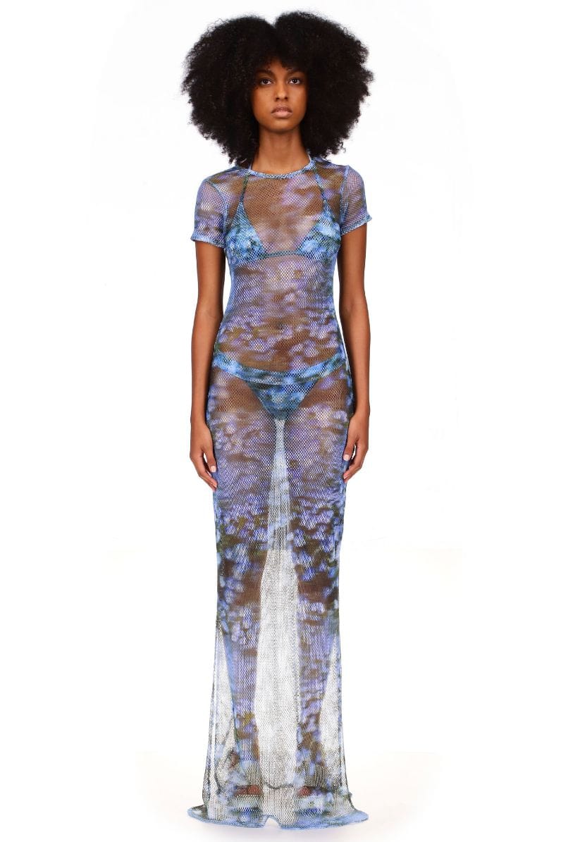 Superbloom Netting Printed Maxi Dress