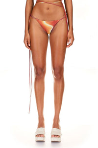 Thunderstorm Printed Bikini Bottom Long Straps