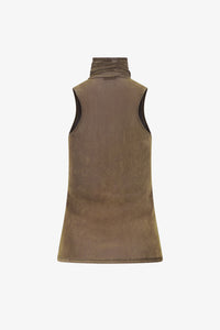 Olive Oil Turtleneck Racerback Tank