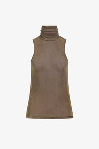 Olive Oil Turtleneck Racerback Tank