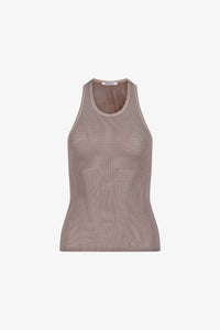 Beige/Brown Racerback Tank