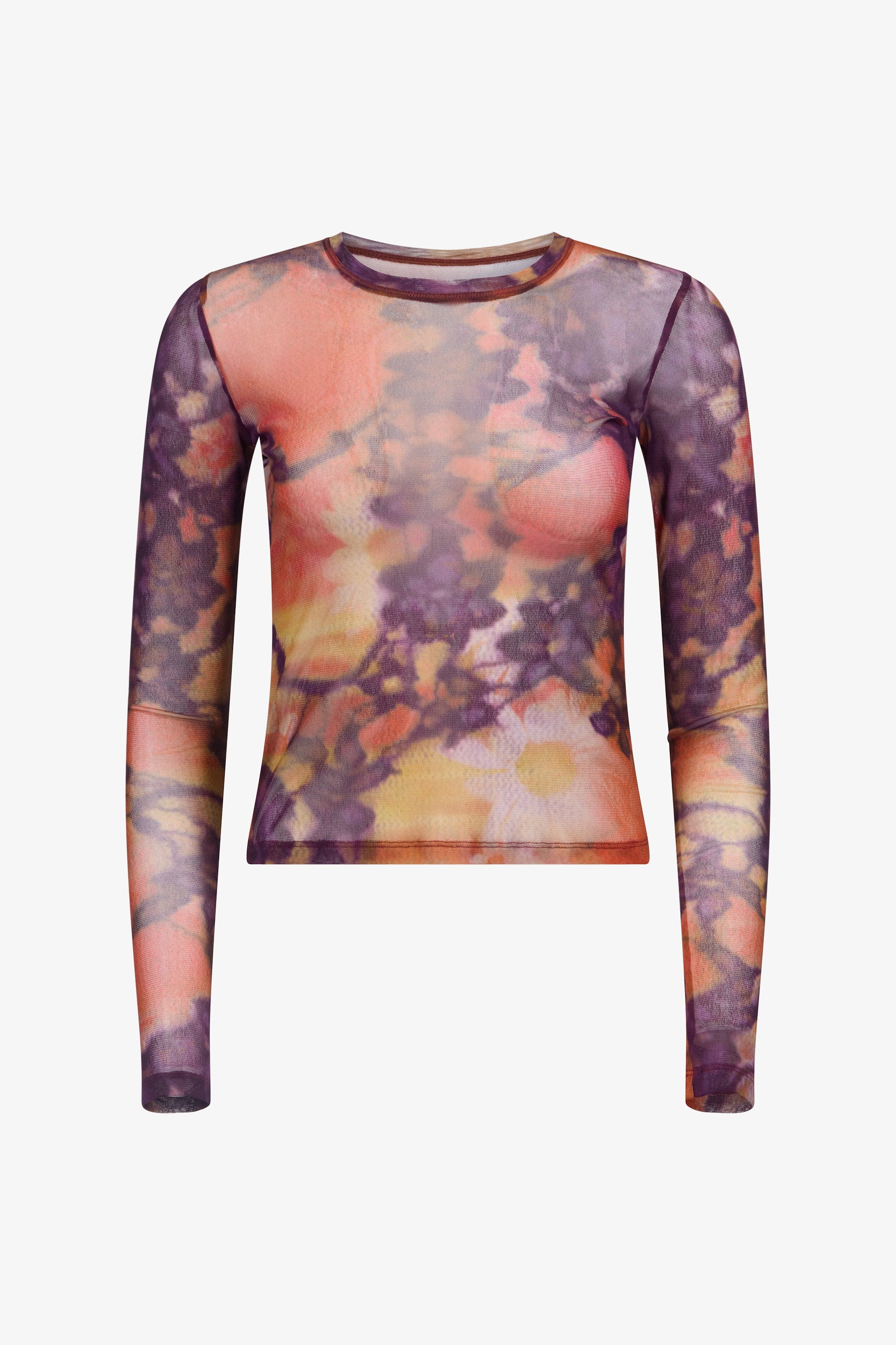 Lace Blossom Mesh Long Sleeve Top – PRISCAVera