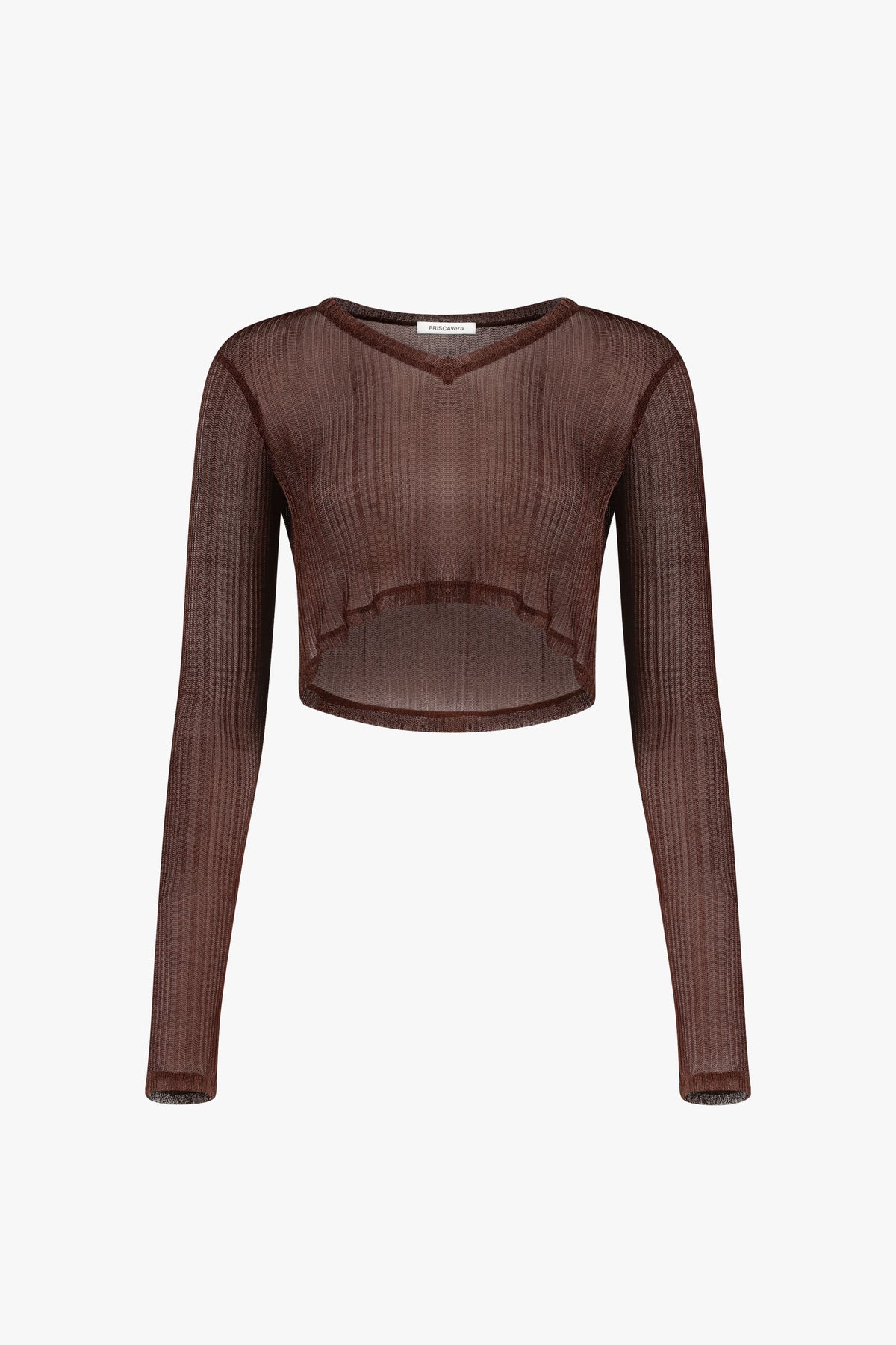 Bronze V-Neck Crop Top