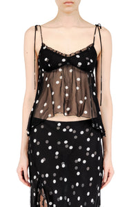 Polka Dots Ruffled Cami Top