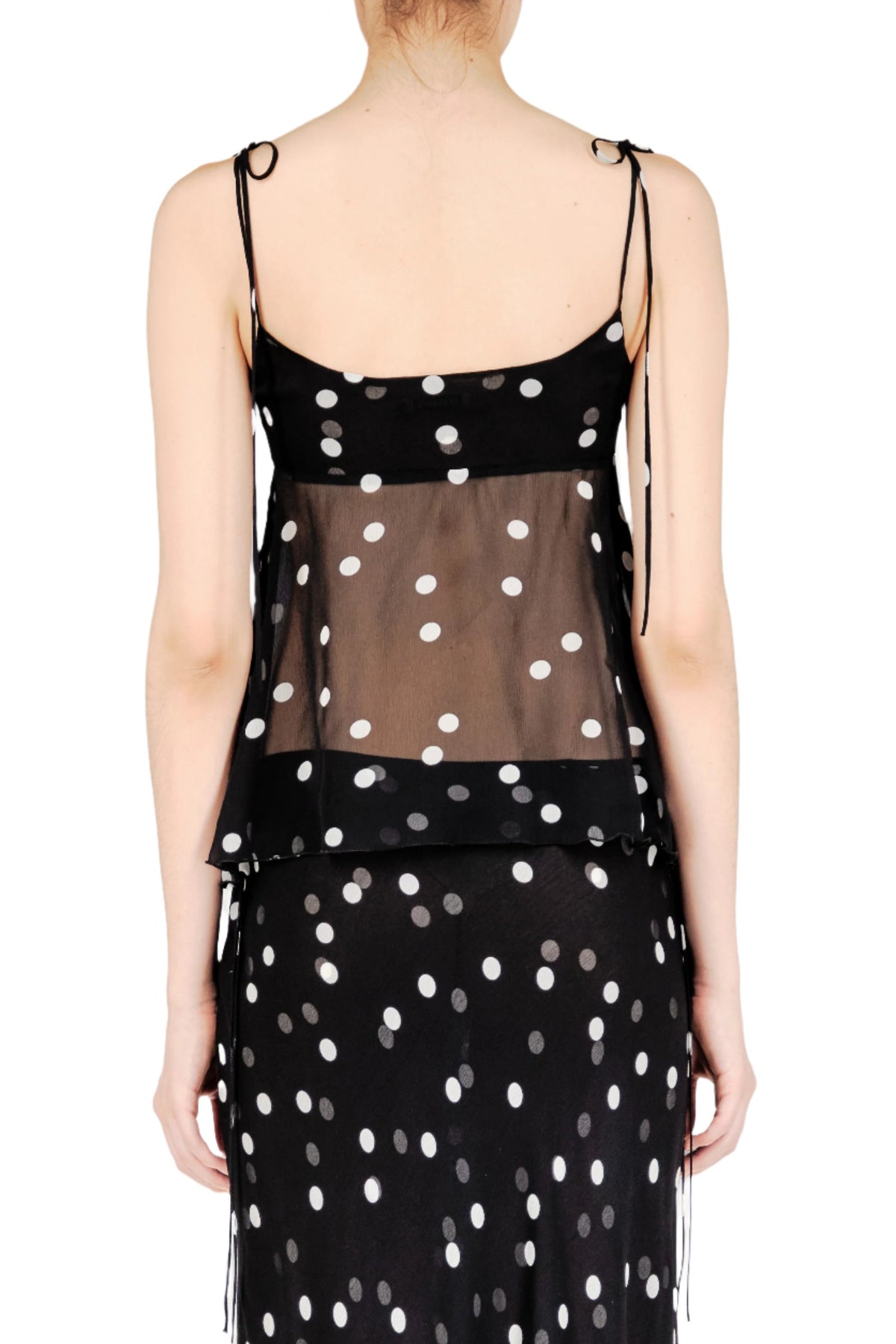 Polka Dots Ruffled Cami Top