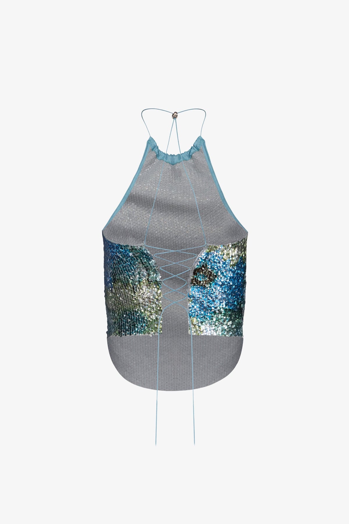 Silver Dew Sequin Halter Top *Pre-Order*