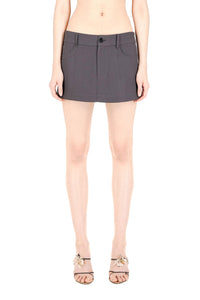 Charcoal A-Line Mini Skirt