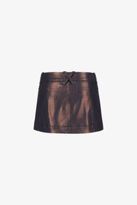 Indigo Bronze A-Line Mini Skirt