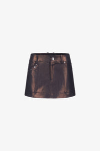 Indigo Bronze A-Line Mini Skirt