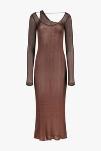 Bronze Double Layer Maxi Dress