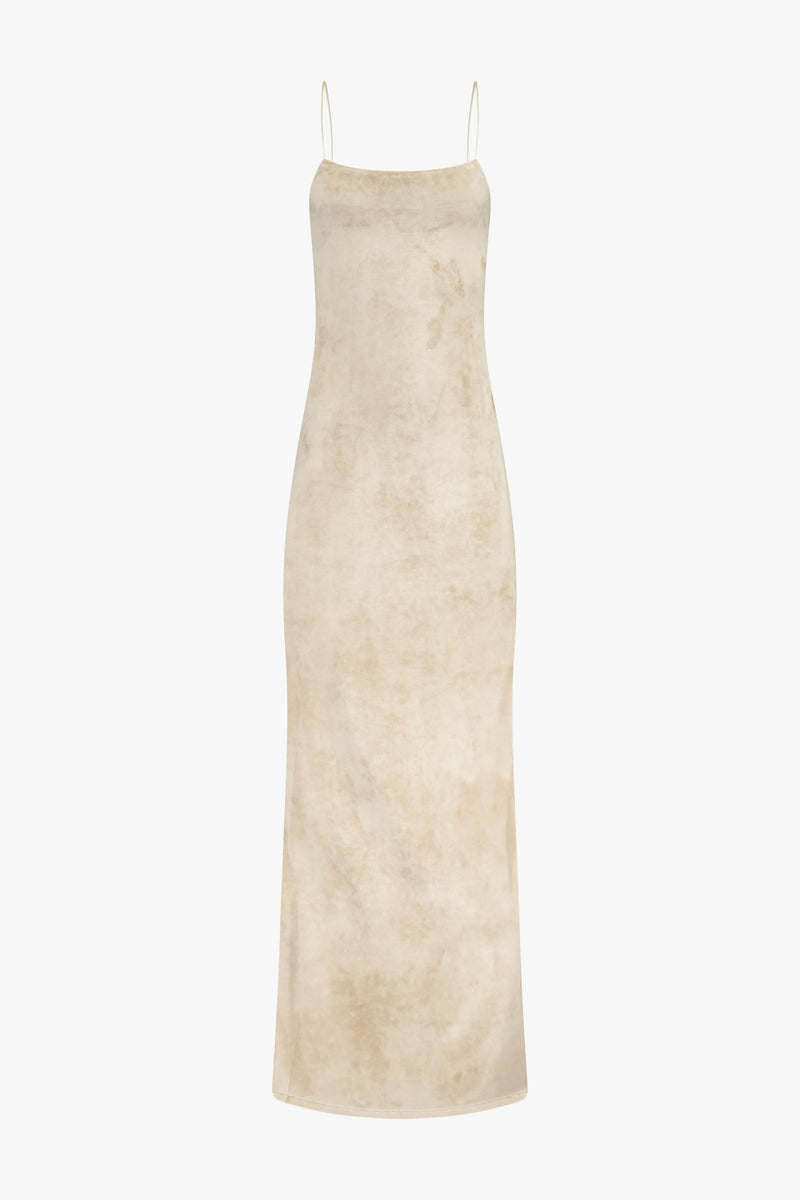 Sand Square Neck Maxi Dress