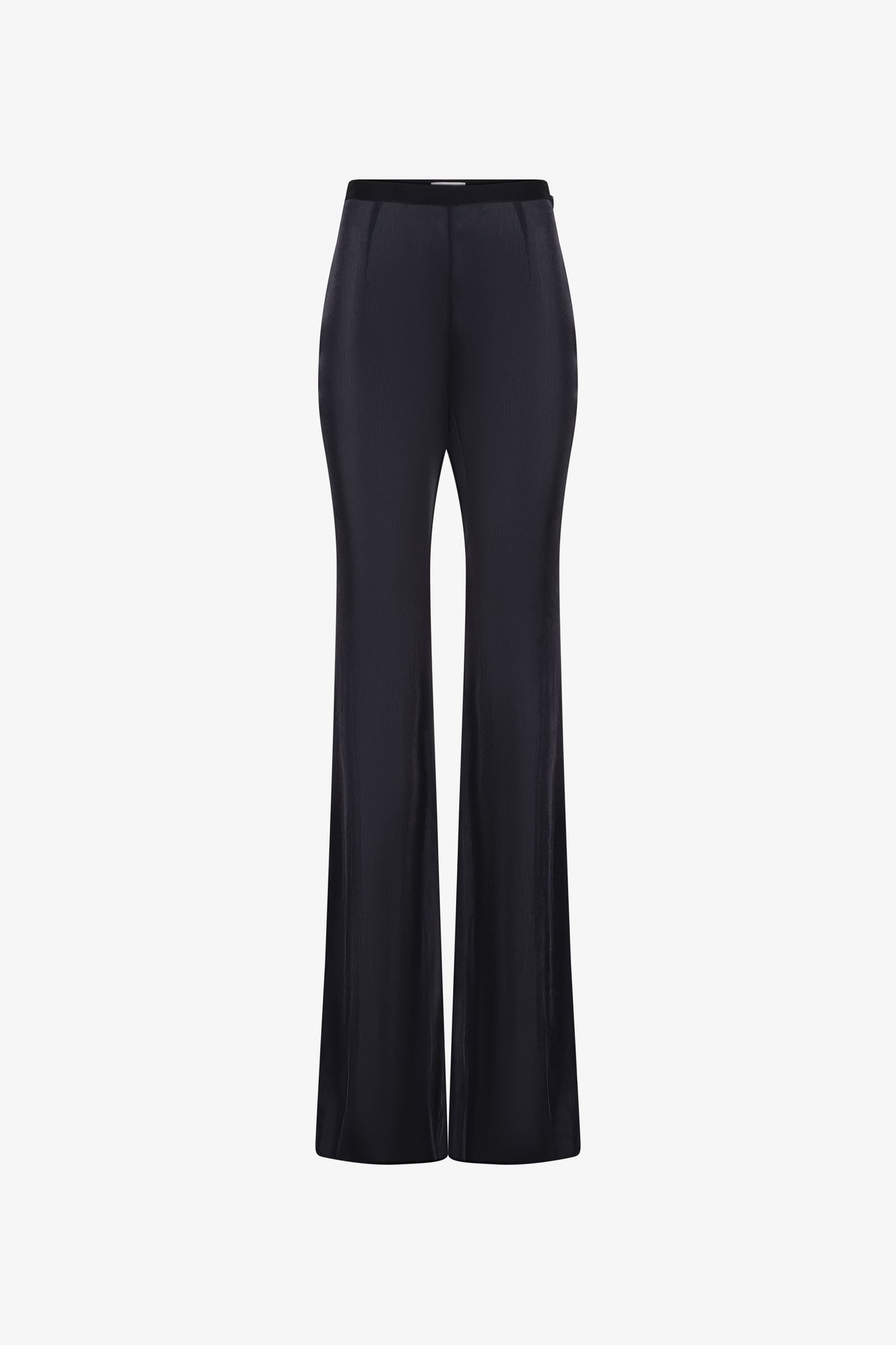 Black Fitted Flared Pants