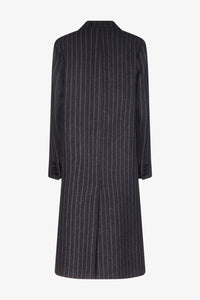 Chalk Pinstripe Oversized Tailored Coat