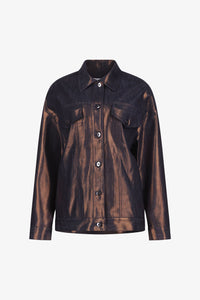 Indigo Bronze Oversized Denim Jacket