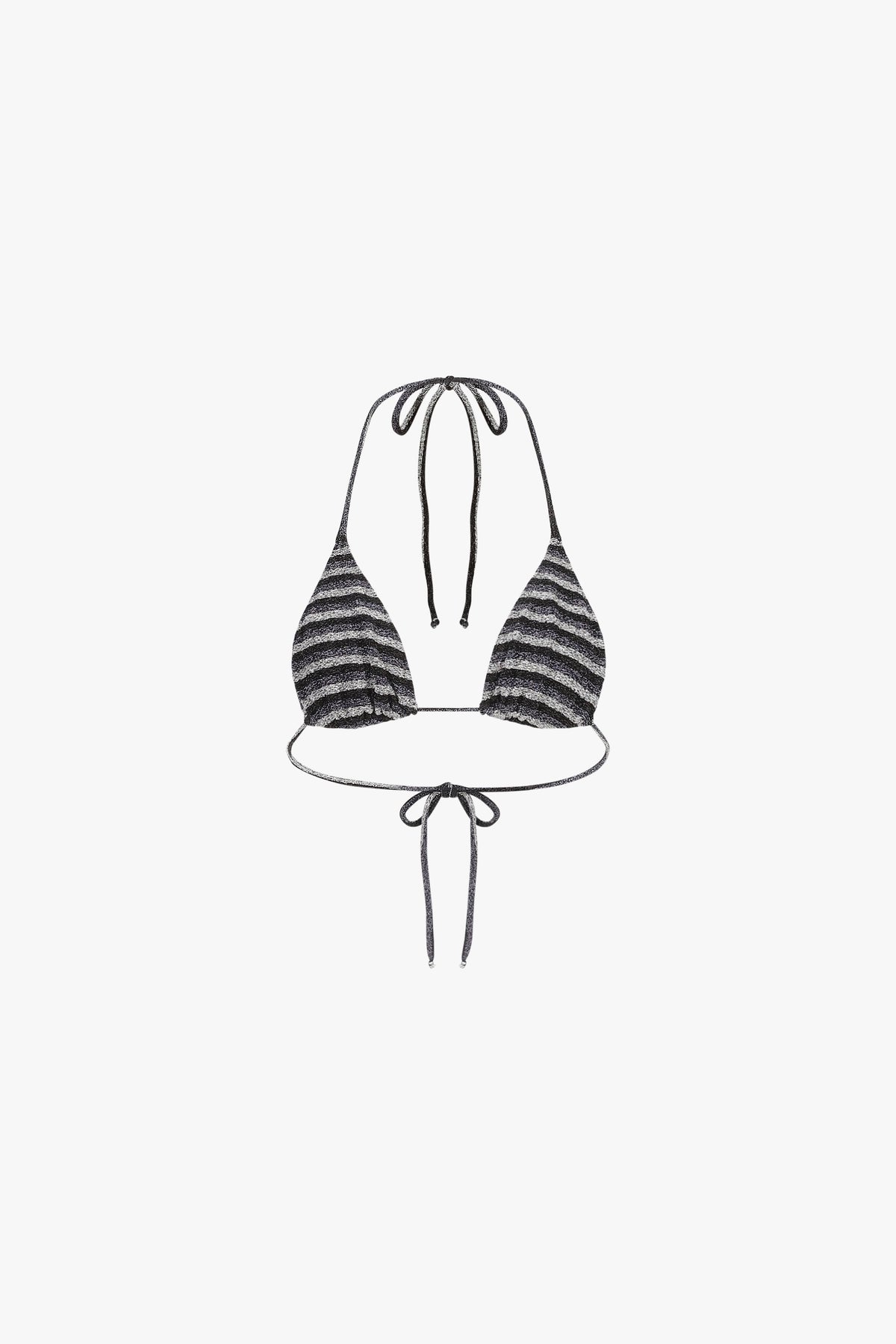 Metallic Stripes Triangle Bikini Top