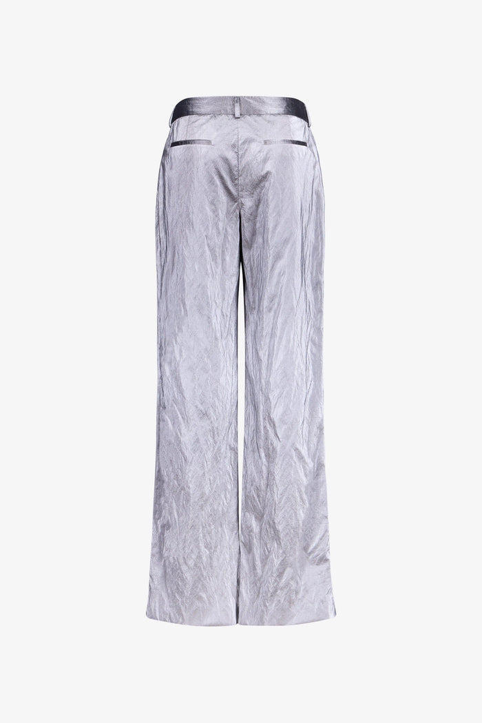 Silver Rainwear Straight Leg Pants