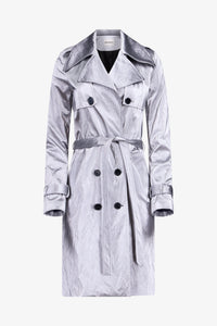 Silver Rainwear Trench Coat