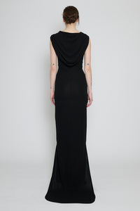 Black Hooded Maxi Dress
