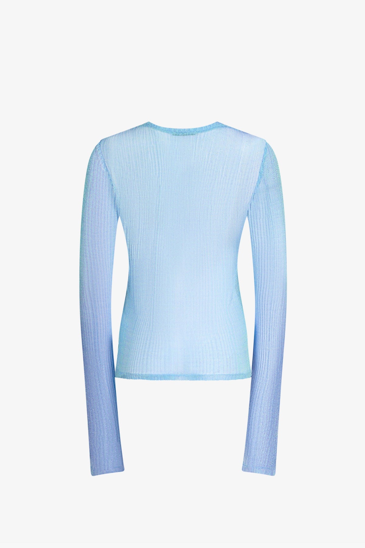 Aquamarine Metallic V-Neck Top