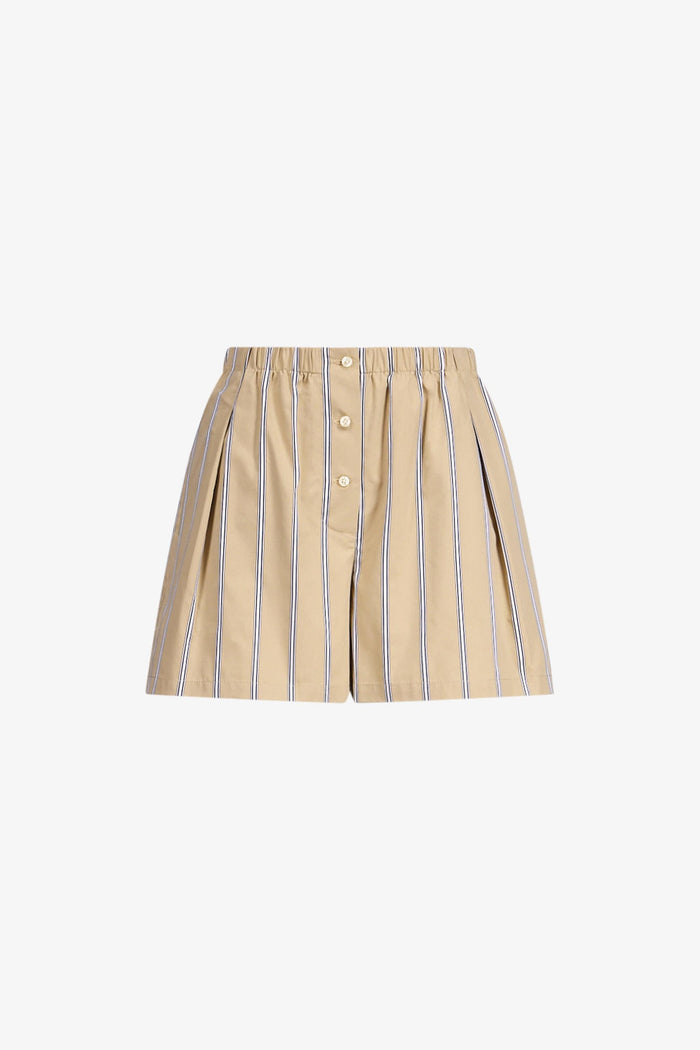 Striped Khaki Boxer Shorts