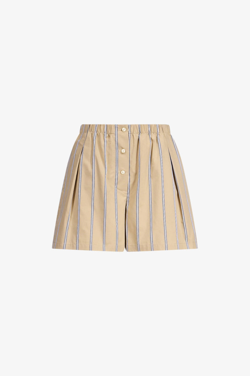 Striped Khaki Boxer Shorts