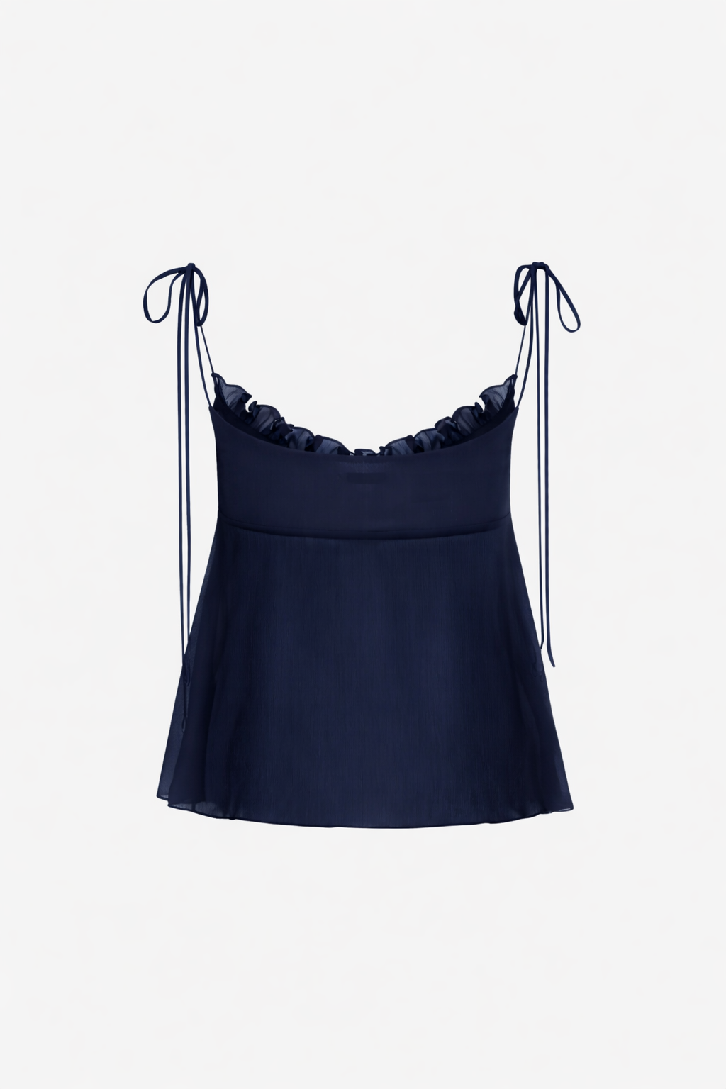 Navy Chiffon Cami Top